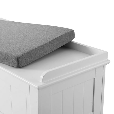 Artiss Storage Ottoman Blanket Box 140cm Fluted Grey Chez Guru