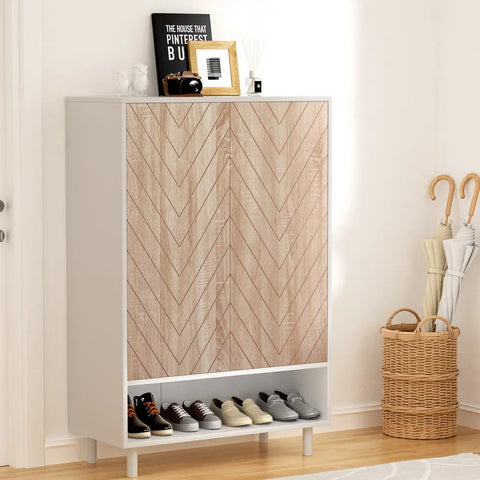 Artiss Shoe Rack Cabinet 24 Pairs 6-tier White Chez Guru