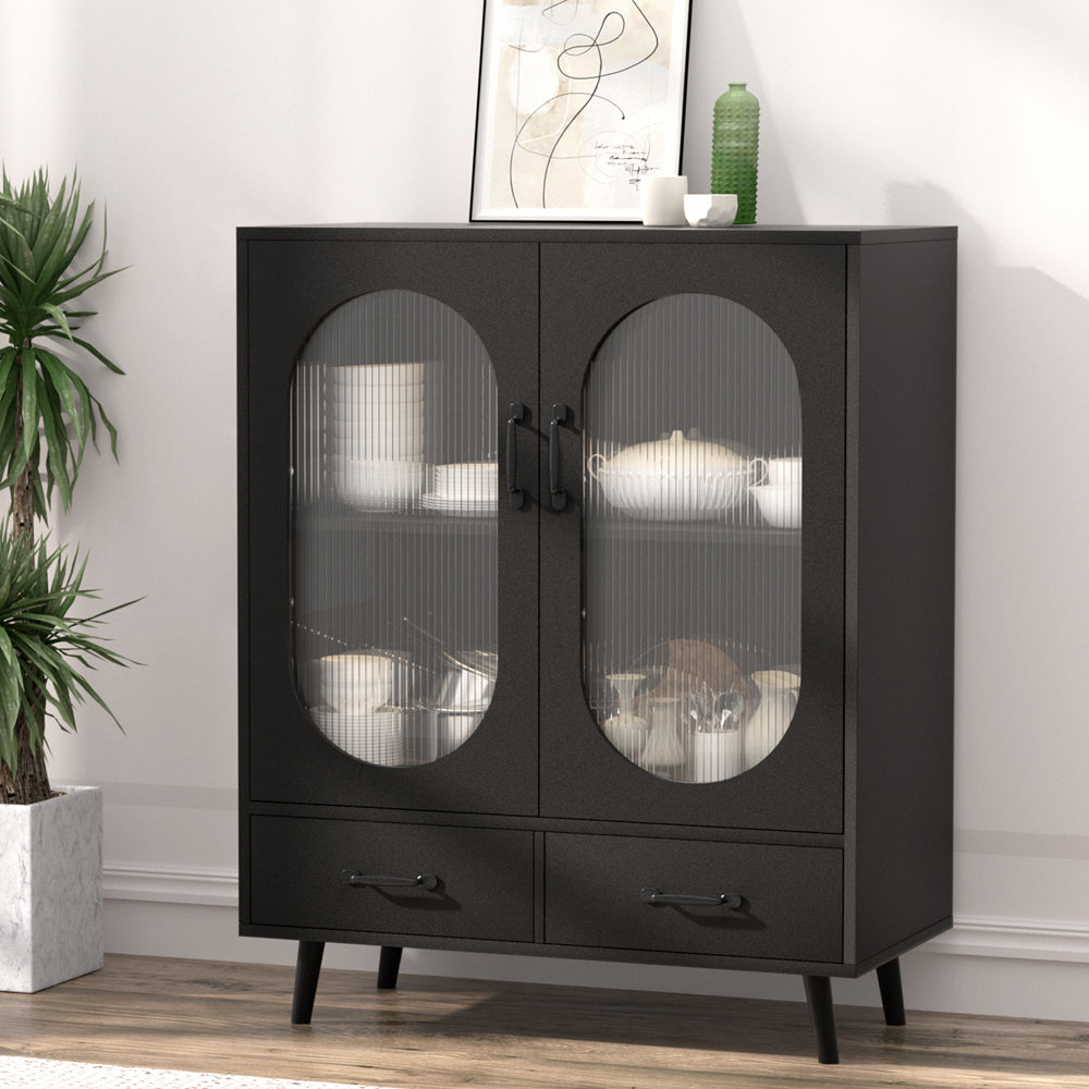 Artiss Buffet Sideboard Double Doors - Black Chez Guru