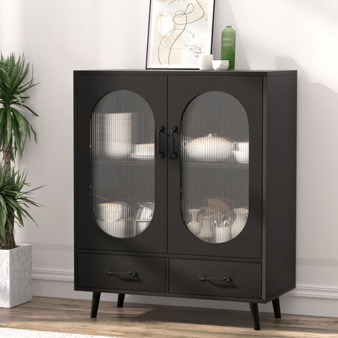 Artiss Buffet Sideboard Double Doors - Black Chez Guru
