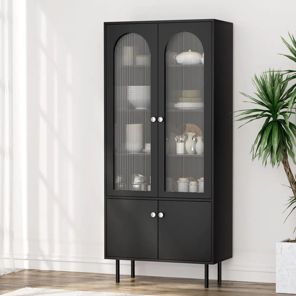 Artiss Buffet Sideboard Cupboard Cabinet Black Chez Guru