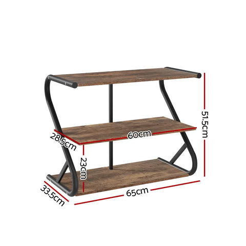 Artiss Shoe Rack Cabinet Shoe Storage Stand 3 Tiers Black Chez Guru