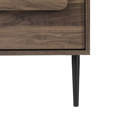 Artiss Bedside Table Nightstand 2 Drawers - Walnut - Chez Guru