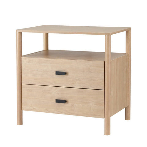 Artiss Bedside Table Nightstand 2 Drawers - Pine Chez Guru