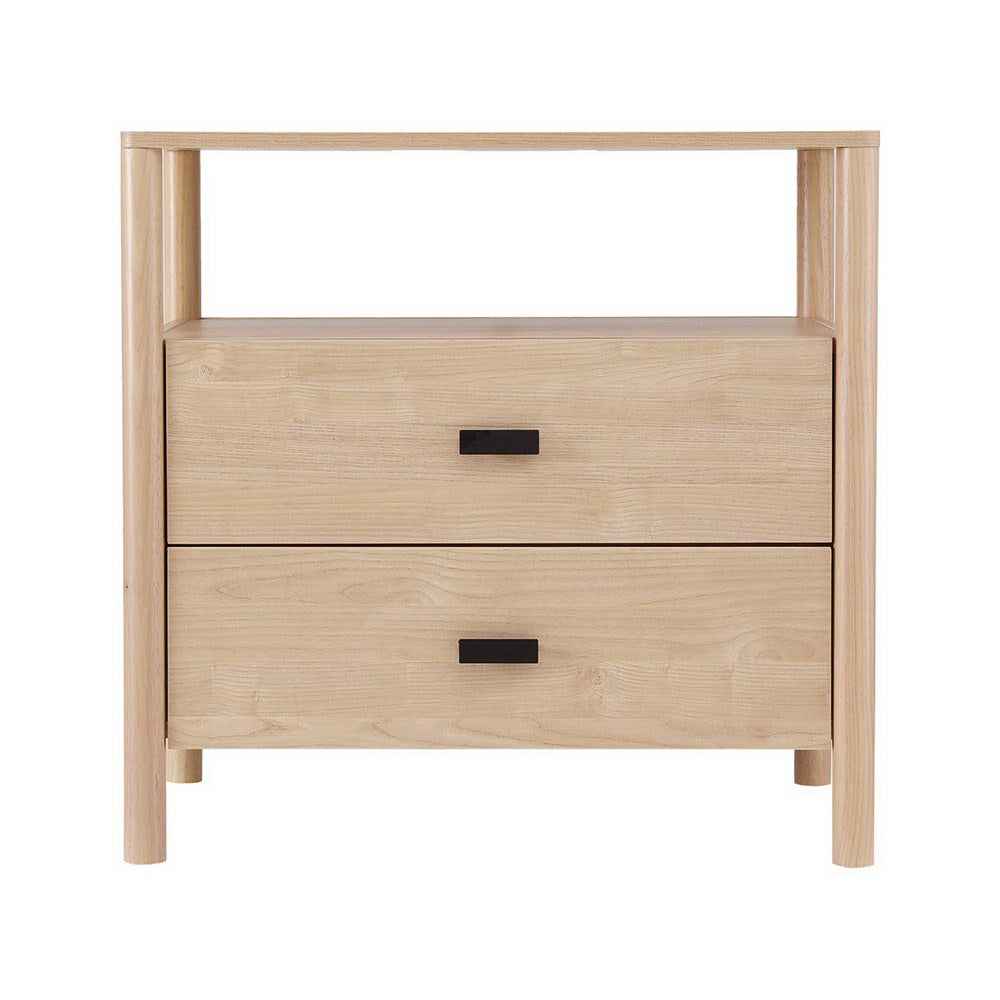 Artiss Bedside Table Nightstand 2 Drawers - Pine Chez Guru