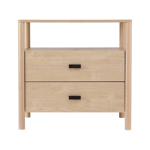 Artiss Bedside Table Nightstand 2 Drawers - Pine Chez Guru