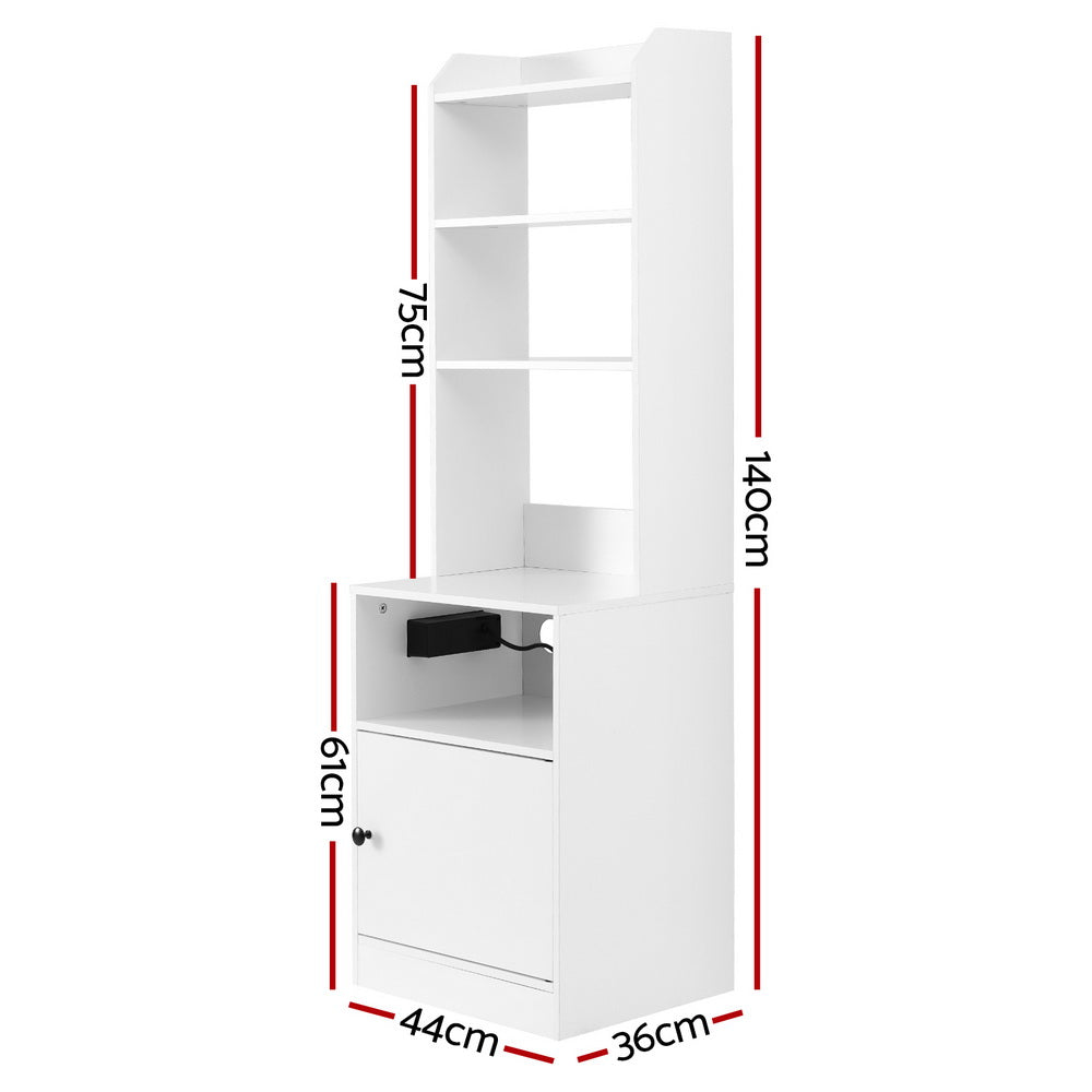 Artiss Bedside Table Nightstand Charging Station Chez Guru