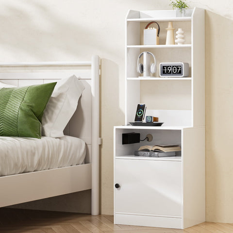 Artiss Bedside Table Nightstand Charging Station Chez Guru