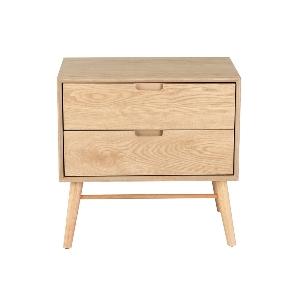 Artiss Bedside Table Drawers Side End Table Storage Cabinet Nightstand Oak GINO Chez Guru