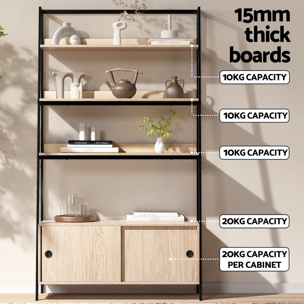 Artiss Bookshelf 5 Tier Cube Cabinet MIRA Oak Chez Guru