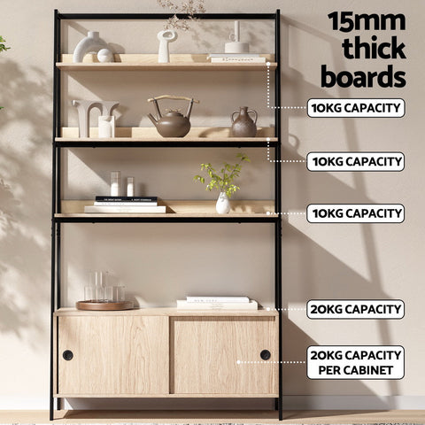 Artiss Bookshelf 5 Tier Cube Cabinet MIRA Oak Chez Guru
