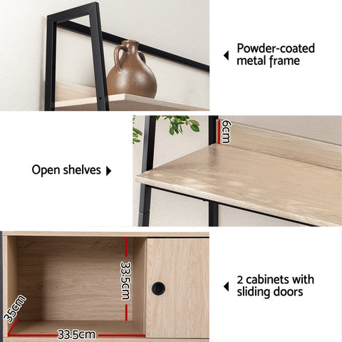 Artiss Bookshelf 5 Tier Cube Cabinet MIRA Oak Chez Guru