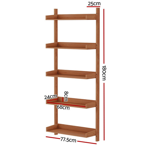 Artiss Bookshelf Floating Shelf  CAPIZ Oak Chez Guru