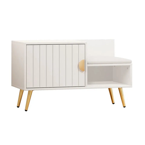Artiss Shoe Rack Cabinet Bench 6 Pairs White Chez Guru