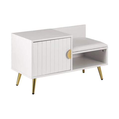 Artiss Shoe Rack Cabinet Bench 6 Pairs White Chez Guru