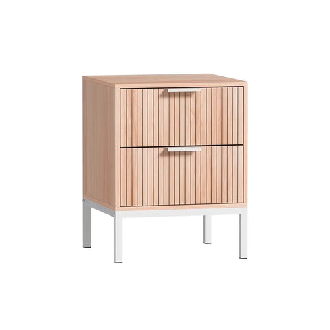 Artiss Bedside Table Drawers Side End Table Storage Cabinet Nightstand Pine LURA - Chez Guru