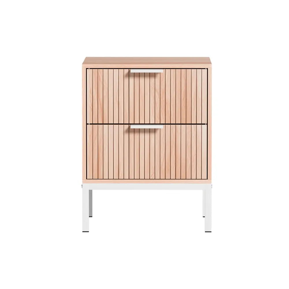 Artiss Bedside Table Drawers Side End Table Storage Cabinet Nightstand Pine LURA - Chez Guru