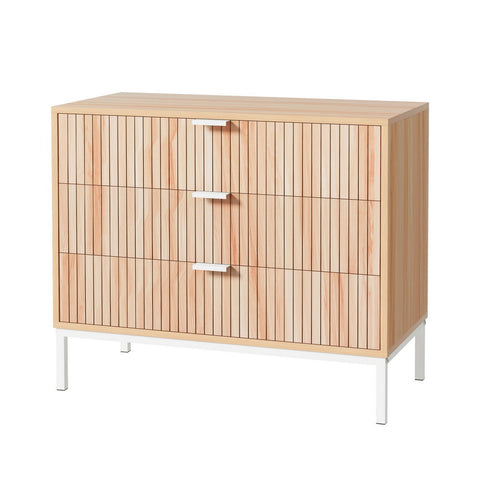 Artiss 3 Chest of Drawers  - LURA Pine Chez Guru