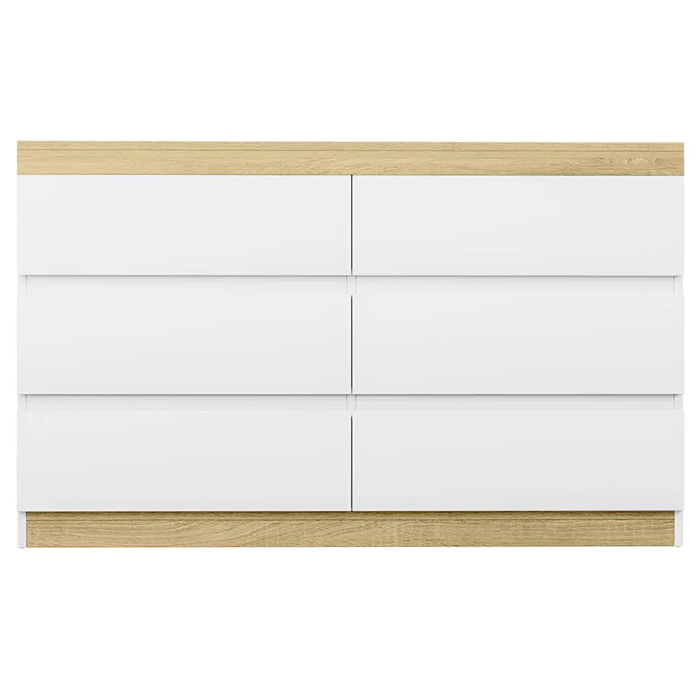 Artiss 6 Chest of Drawers Cabinet Dresser Table Tallboy Storage Bedroom White