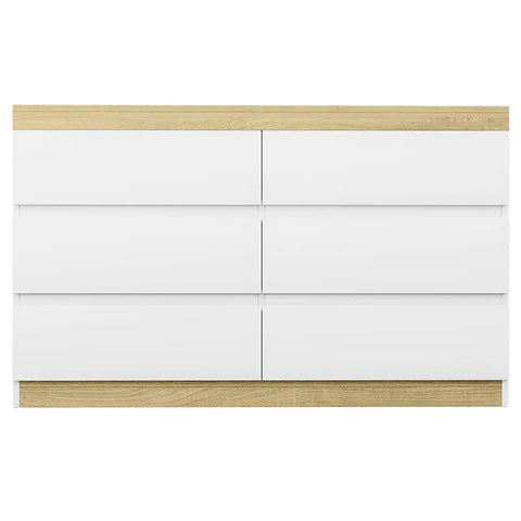 Artiss 6 Chest of Drawers Cabinet Dresser Table Tallboy Storage Bedroom White
