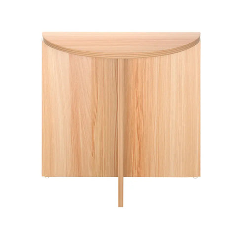 Artiss Coffee Table Semi-circle 48CM Pine Elva - Chez Guru