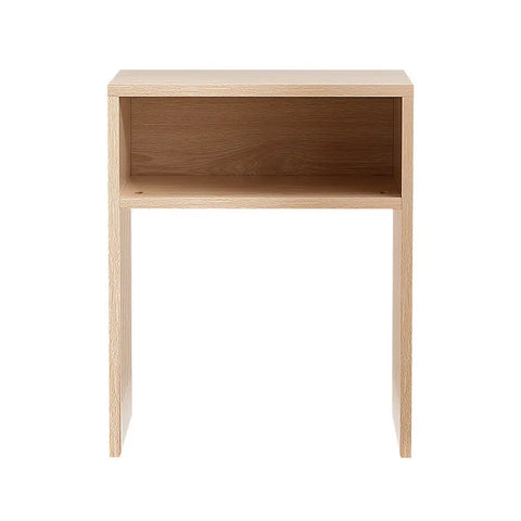 Artiss Coffee Table Storage Shelf Fluted Side Pine - Chez Guru
