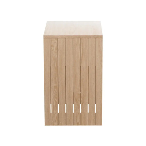 Artiss Coffee Table Storage Shelf Fluted Side Pine - Chez Guru