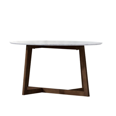 Artiss Coffee Table Oval Marble Effect Chez Guru