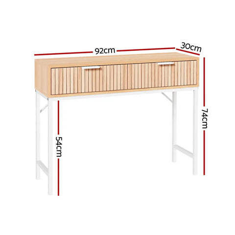 Artiss Console Table 2 Drawers 92CM Chez Guru