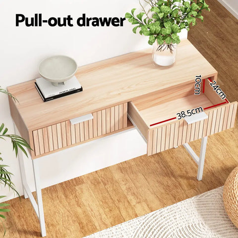 Artiss Console Table 2 Drawers 92CM Chez Guru