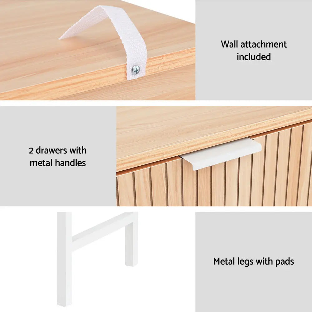 Artiss Console Table 2 Drawers 92CM Chez Guru