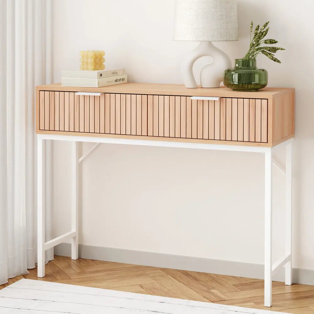 Artiss Console Table 2 Drawers 92CM Chez Guru