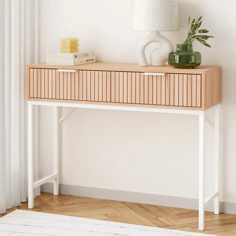 Artiss Console Table 2 Drawers 92CM Chez Guru