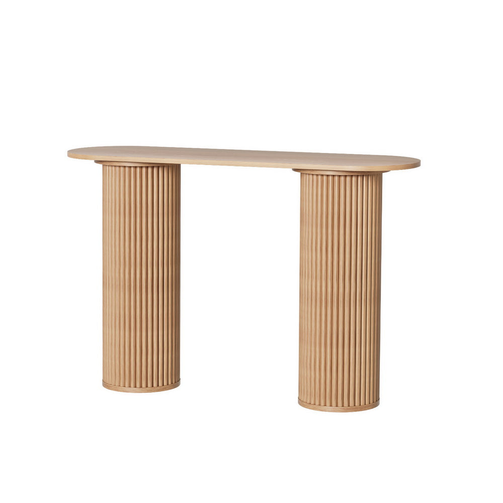 Artiss Console Table Oval 115CM Pine Blake Chez Guru