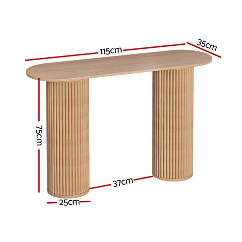 Artiss Console Table Oval 115CM Pine Blake Chez Guru