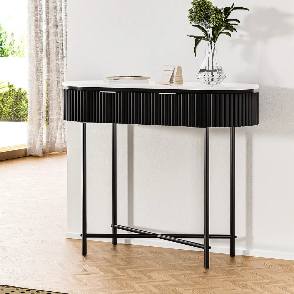 Artiss Console Table 2 Drawers 100CM Chez Guru