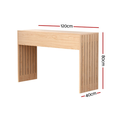 Artiss Console Table Hallway Fluted 120CM Pine Chez Guru