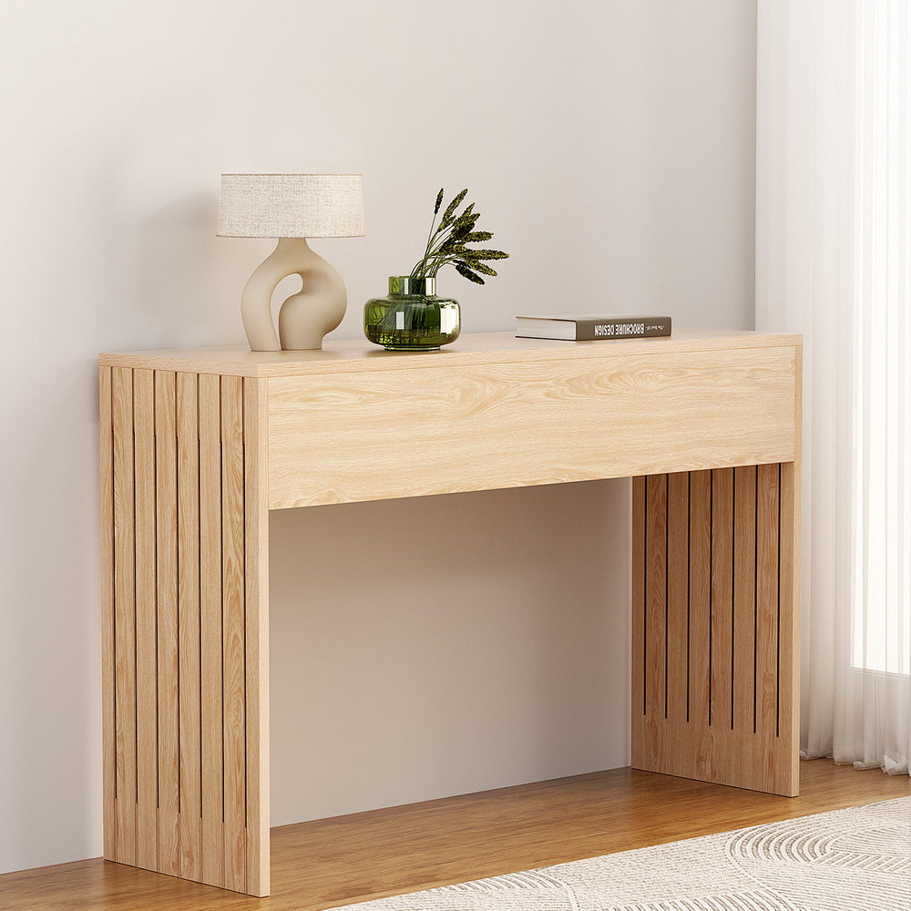 Artiss Console Table Hallway Fluted 120CM Pine Chez Guru