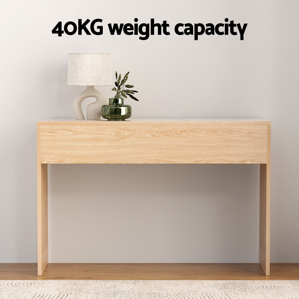 Artiss Console Table Hallway Fluted 120CM Pine Chez Guru
