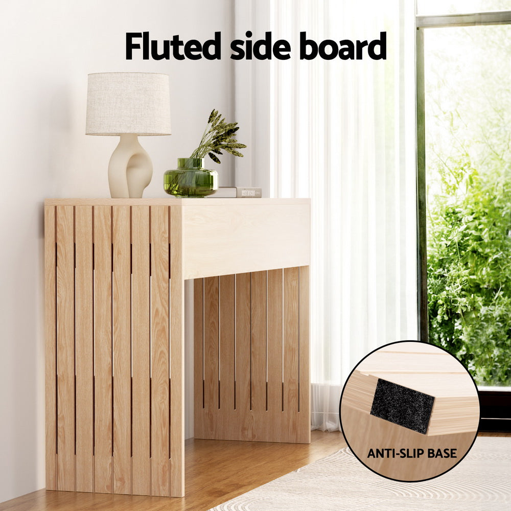 Artiss Console Table Hallway Fluted 120CM Pine Chez Guru