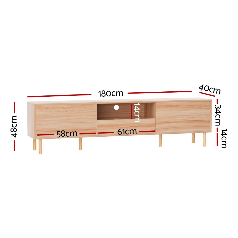 Artiss Entertainment Unit Stand TV Cabinet Storage Drawers Display Shelf 180CM Chez Guru