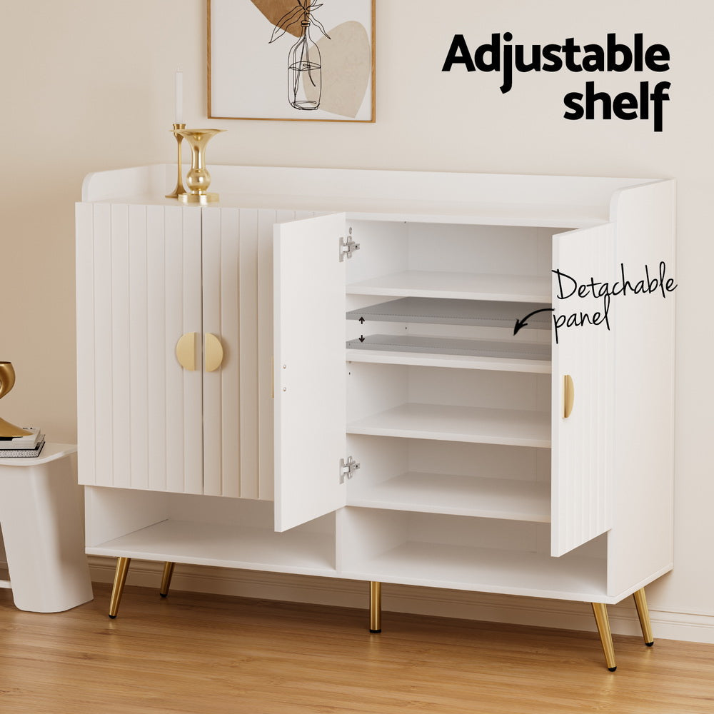 Artiss Shoe Rack Cabinet 5 Tiers 30 Pairs White Chez Guru