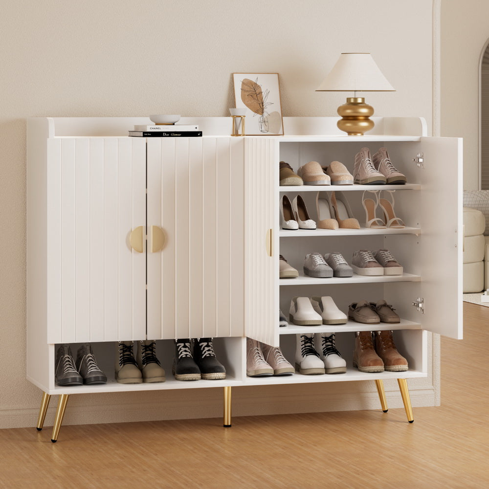 Artiss Shoe Rack Cabinet 5 Tiers 30 Pairs White Chez Guru