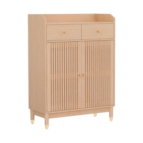 Artiss Shoe Rack Cabinet 4-Tier 16 Pairs Pine Chez Guru