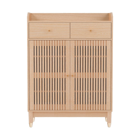 Artiss Shoe Rack Cabinet 4-Tier 16 Pairs Pine Chez Guru