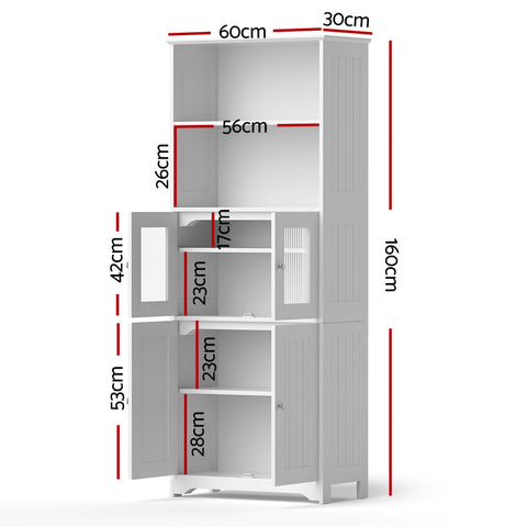 Artiss Buffet Sideboard Cabinet Pantry Kitchen Bathroom Storage Cupboard 160cm