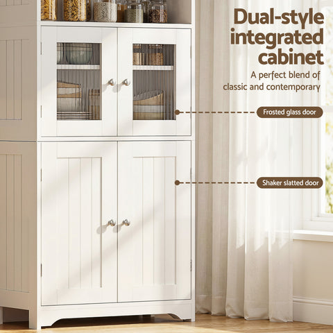 Artiss 2x Buffet Sideboard Cabinet Pantry Kitchen Bathroom Storage Cupboard