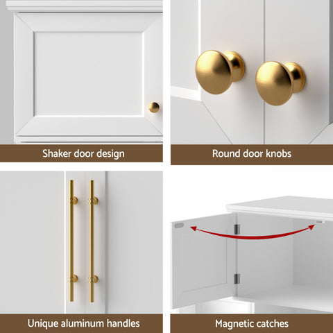 Artiss 2X Buffet Sideboard Cabinet Pantry Kitchen Storage Cupboard Drawers Doors