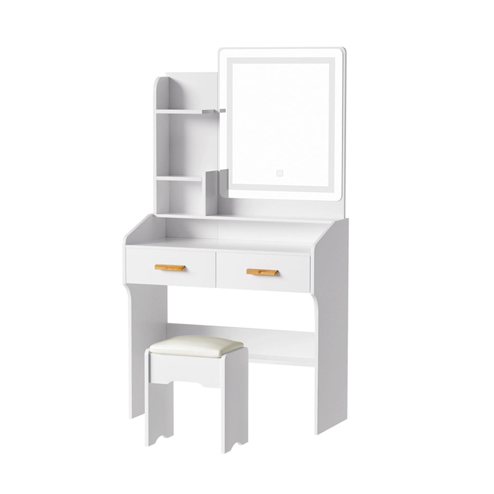 Artiss Dressing Table Set Stool Led White Doria Chez Guru