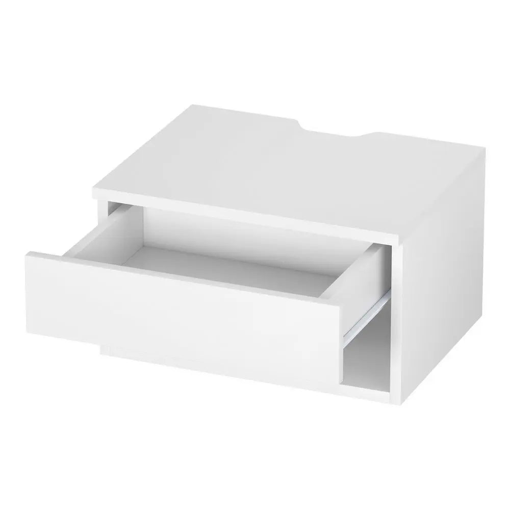 Artiss Floating Bedside Table Nightstand Drawer White - Chez Guru